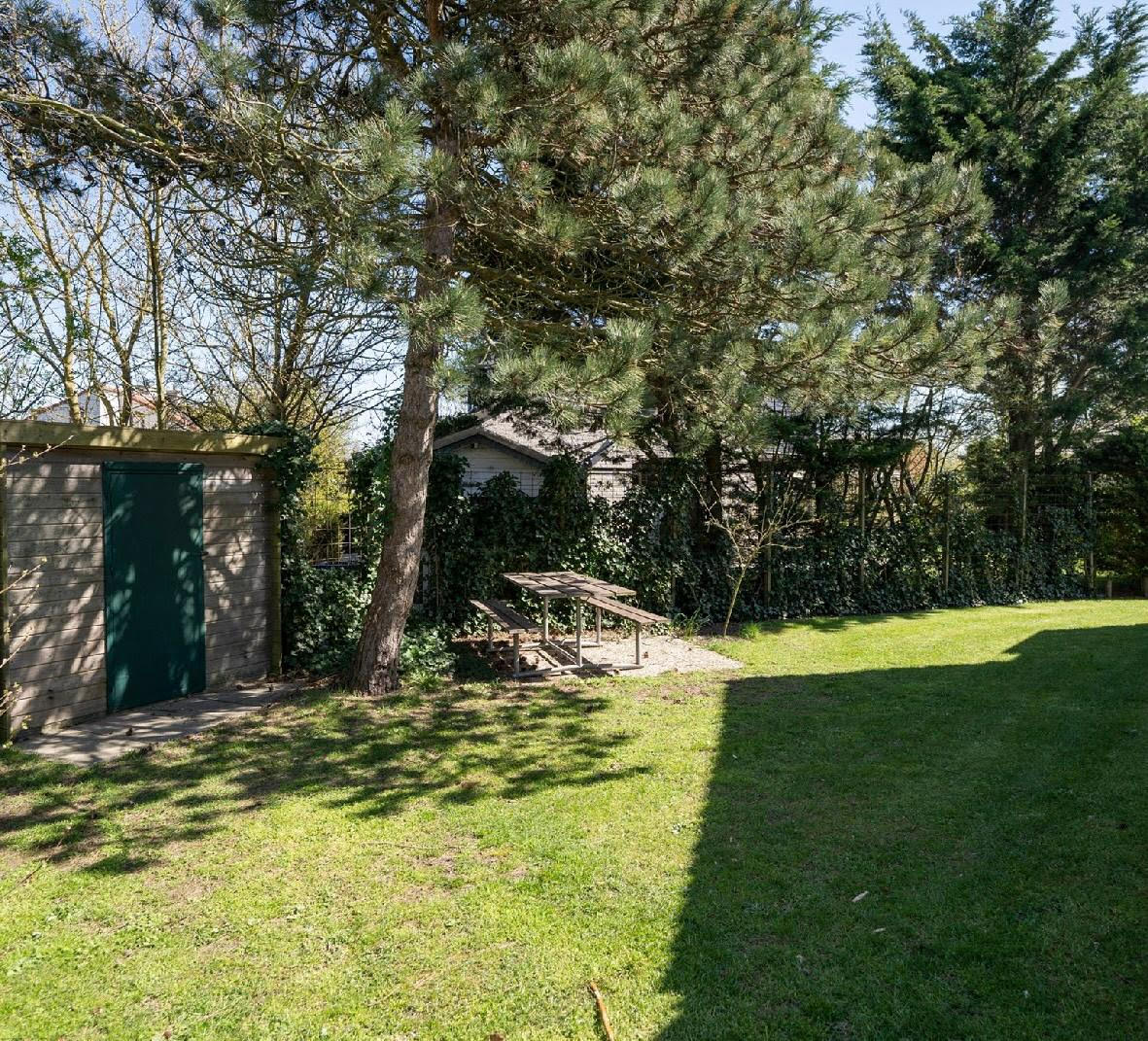 Grote groene tuin vakantiehuis Texel bij De Krim